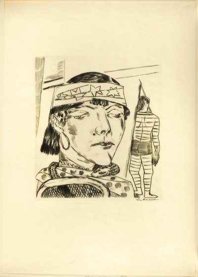 Snake Lade, lámina diez de Jahrmarkt de Max Beckmann