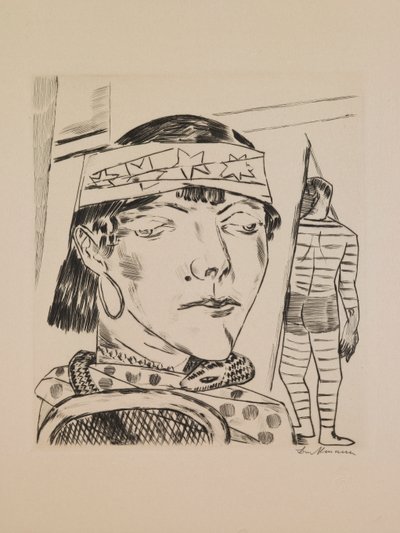 Snake Lady, placa 10 del portafolio “Feria Anual” de Max Beckmann