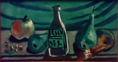 Naturaleza muerta con manzana y pera de Max Beckmann