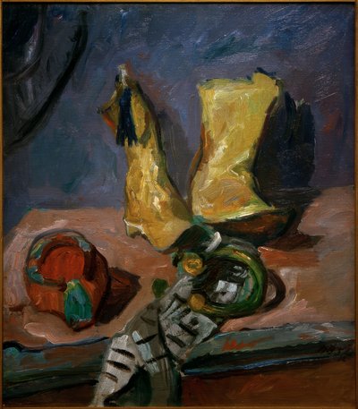 Naturaleza Muerta con Botas Amarillas de Max Beckmann