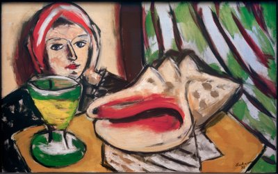 Naturaleza muerta con gran concha de Max Beckmann