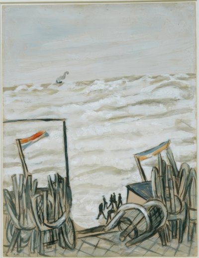 Playa con marea alta de Max Beckmann