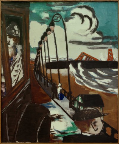 Paseo marítimo en Scheveningen de Max Beckmann