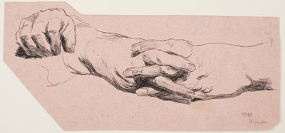 estudio de manos de Max Beckmann