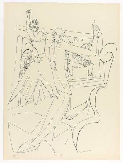 Tango, lámina cuatro de Día y Sueño de Max Beckmann