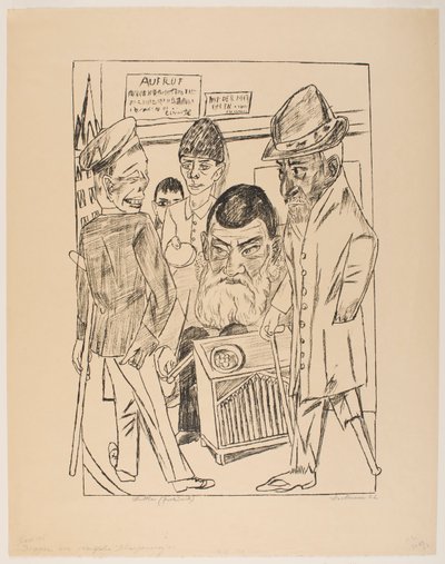 Los mendigos, lámina 7 de la serie “Viaje a Berlín 1922” de Max Beckmann