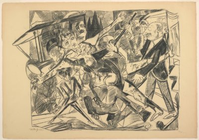 El martirio, lámina cuatro de Die Hölle de Max Beckmann