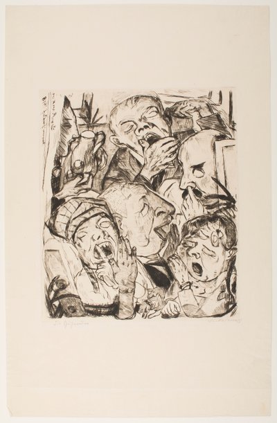 The Yawners, lámina 7 del portafolio “Faces” de Max Beckmann