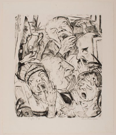 The Yawners, lámina 7 del portafolio “Faces” de Max Beckmann