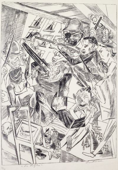 Los últimos, de Max Beckmann (1884-1950), litografía. Alemania, siglo XX. de Max Beckmann