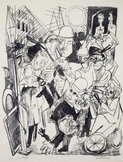 La calle, de Max Beckmann (1884-1950), grabado. Alemania, siglo XX. de Max Beckmann