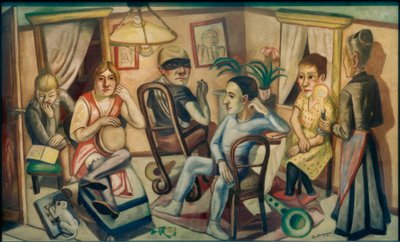 Antes del baile de máscaras de Max Beckmann
