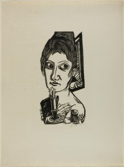 Mujer con Vela de Max Beckmann