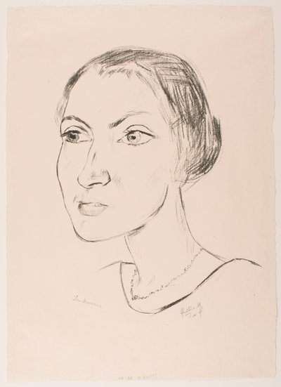 Mujer con collar (señora Parcus) de Max Beckmann