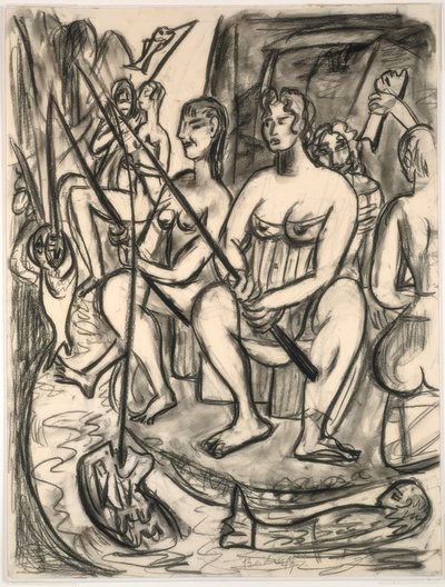 Mujeres pescando de Max Beckmann