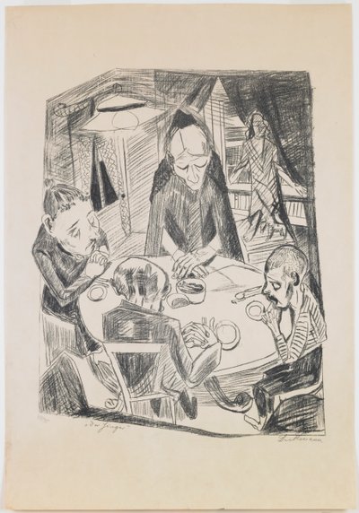 plato 5: Hambre de Max Beckmann