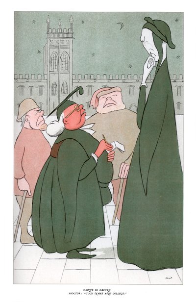 Dante en Oxford, Proctor: Tu nombre y colegio, 1904 de Henry Maximilian Beerbohm