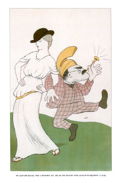 El Sr. Rudyard Kipling se toma un día libre, en la tierra maldita... 1904 de Henry Maximilian Beerbohm