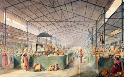Interior de Les Halles, 1835 de Max Berthelin