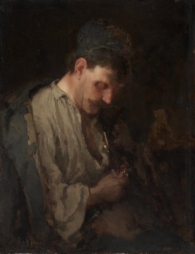 Retrato de hombre, principios de la década de 1890 (óleo sobre tabla) de Max Bohm