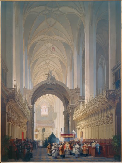El interior de la iglesia Frauenkirche de Múnich de Max Emanuel Ainmiller