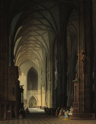El interior de la Stephanskirche de Viena de Max Emanuel Ainmiller