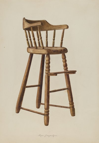 Silla alta para bebé, 1938 de Max Fernekes