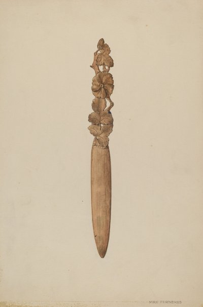 Cuchillo de Papel, c. 1938 de Max Fernekes