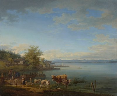 Orilla oriental del lago Starnberg de Max Joseph Wagenbauer