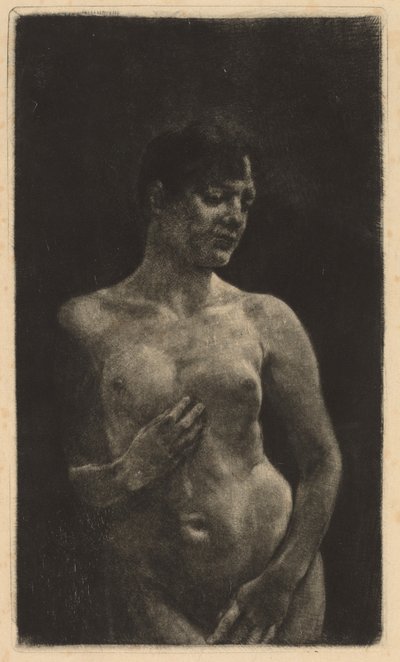 Un desnudo de pie, 1891 de Max Klinger