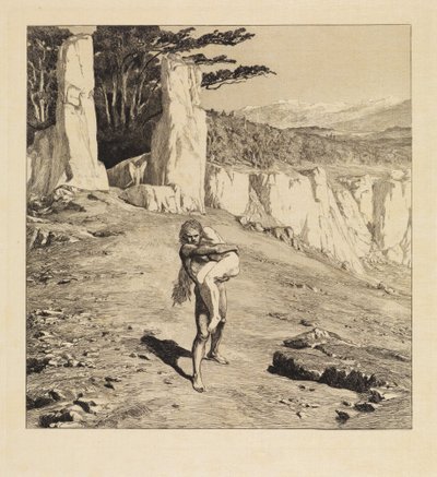 Adán (Eva y el futuro, opus III, lámina 5) de Max Klinger