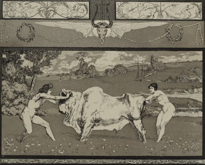 Apolo y Dafne II de la serie Opus II de Max Klinger