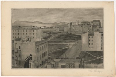 Vista desde la ventana del estudio en Roma de Max Klinger