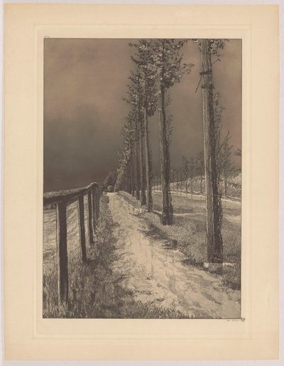 La calzada, lám. 2, Cuatro paisajes, op. VII de Max Klinger