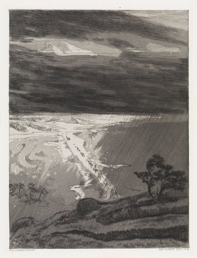 A través de los pantanos (Zelt, Opus XIV, 1.ª parte, n.º 18) de Max Klinger
