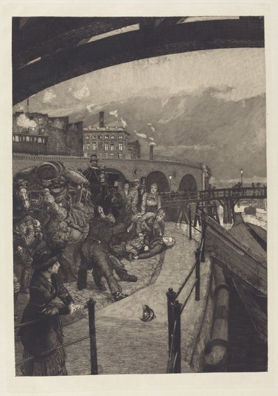 Ein Mord Un asesinato, 1883 de Max Klinger