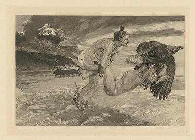 El rapto de Prometeo (de: Opus XII. Fantasía Brahms) de Max Klinger