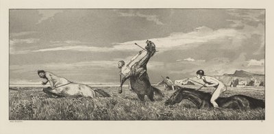 Intermezzi, Opus IV, Bl. 3: Centauro Perseguido de Max Klinger