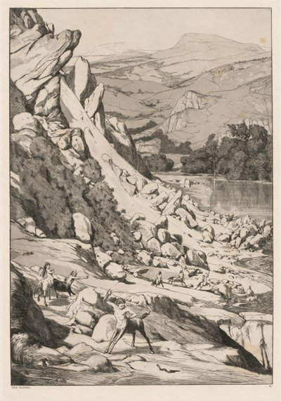 Deslizamiento de tierra Opus IV, 6, 1881 de Max Klinger