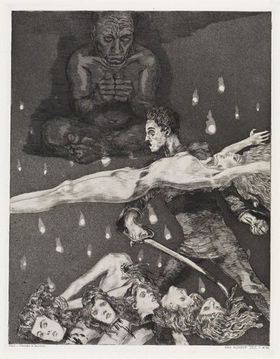 Asesinato, Tienda, opus XIV, parte 2, n.º 39 de Max Klinger
