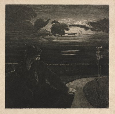 Noche, de Sobre la Muerte, Parte I, Opus XI, 1889 de Max Klinger
