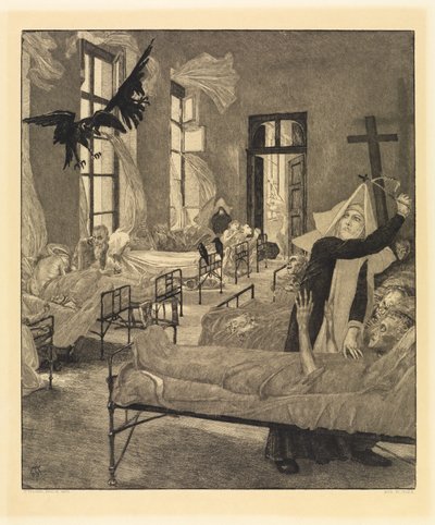 La peste (De la muerte, segunda parte, Opus XI, página 6) de Max Klinger