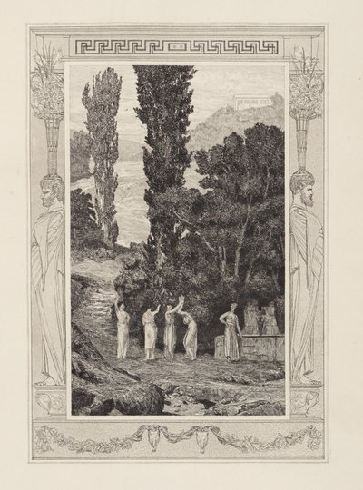 Psique errante (Amor y Psique, opus V, lámina 28) de Max Klinger