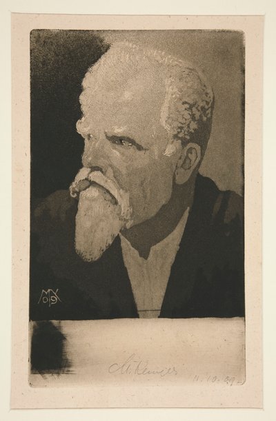 autorretrato con cigarro de Max Klinger