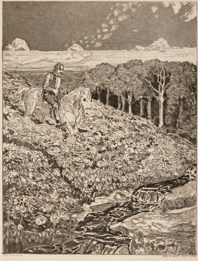 Camino de ensueño, lámina 35 de Max Klinger