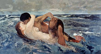 Tritón y sirena de Max Klinger