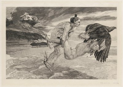 Rapto de Prometeo, lámina 14, Fantasía de Brahms, Op. XII de Max Klinger