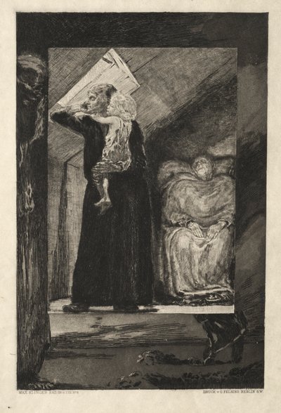 Vom Tode I, Opus II, 1889 No. 9 de Max Klinger