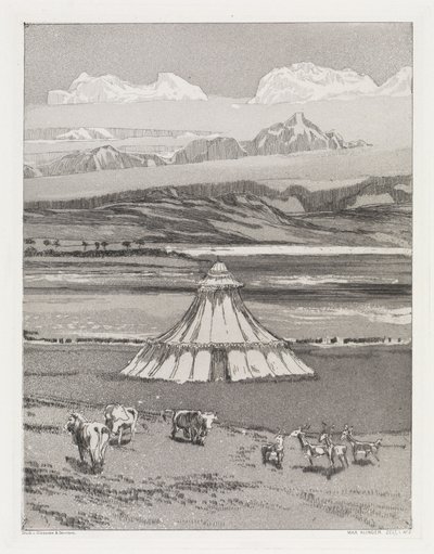 Tienda de campaña (Tienda de campaña, Opus XIV, 1.ª parte, n.º 2) de Max Klinger