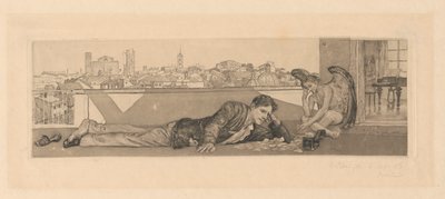 Para «Amor antiguo», lámina 2, Fantasía Brahms, Op. XII de Max Klinger